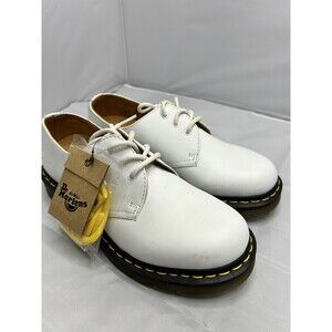 Dr Martens Patent Lamper Leather Low Top Oxford White Shoes Women Sz 7 NWT NWOB